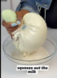 picture of tiger nut in a cheese cloth for creamy tiger nut ice cream