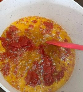 fry tomato paste for simple turkey stew recipe