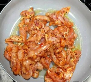 stir fry the chicken breast