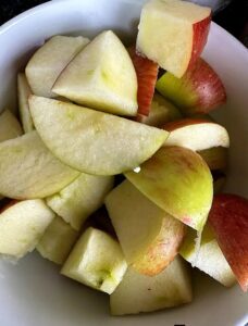 wash and slice your apple