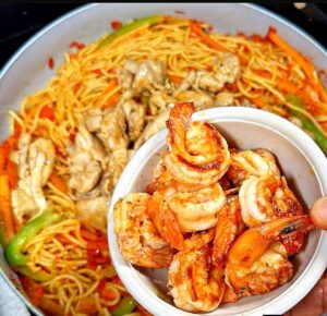 add stir fried prawn