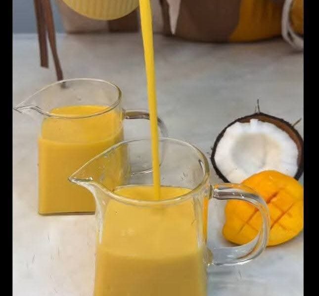 featured image for homemade coconut and mango juice