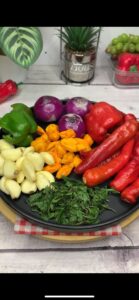 picture of ingredients for all purpose pepper mix
