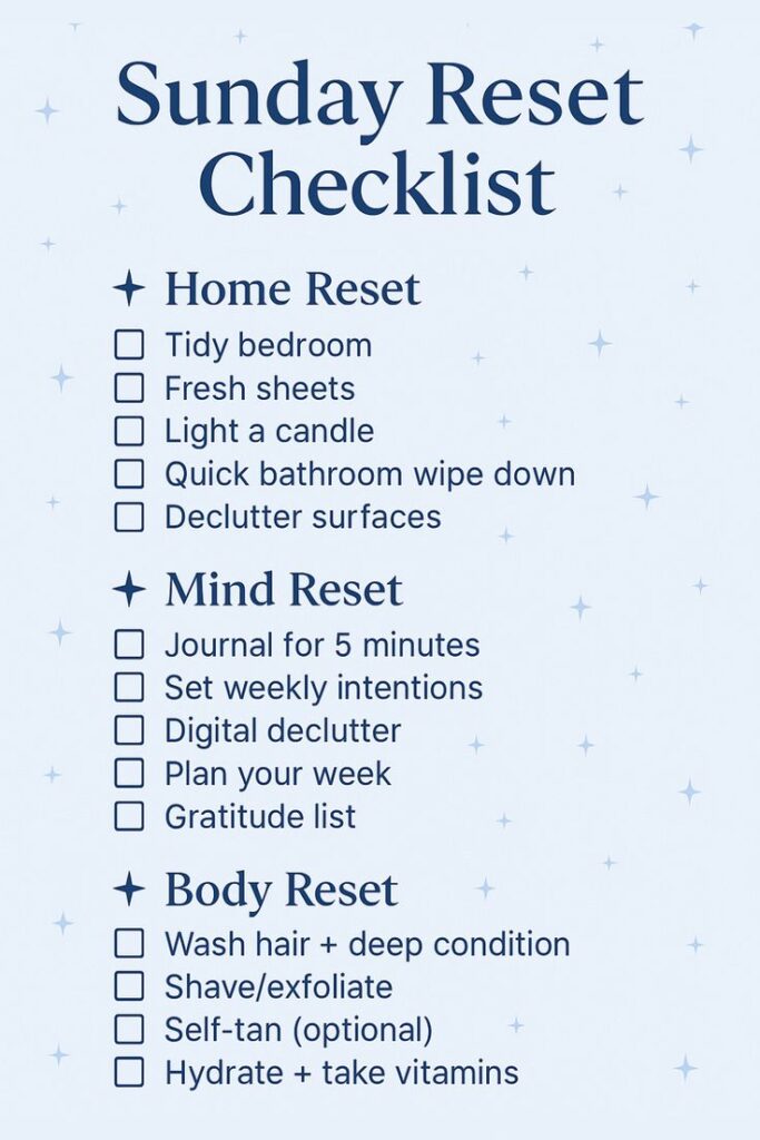Create a Simple Sunday Reset