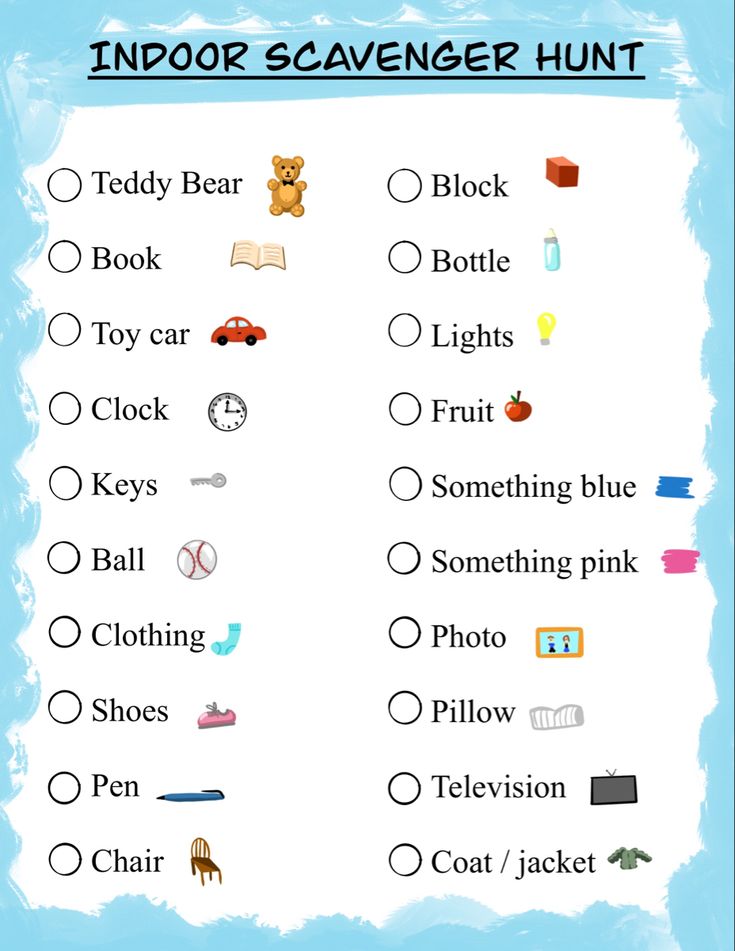 Enjoy an Indoor Scavenger Hunt