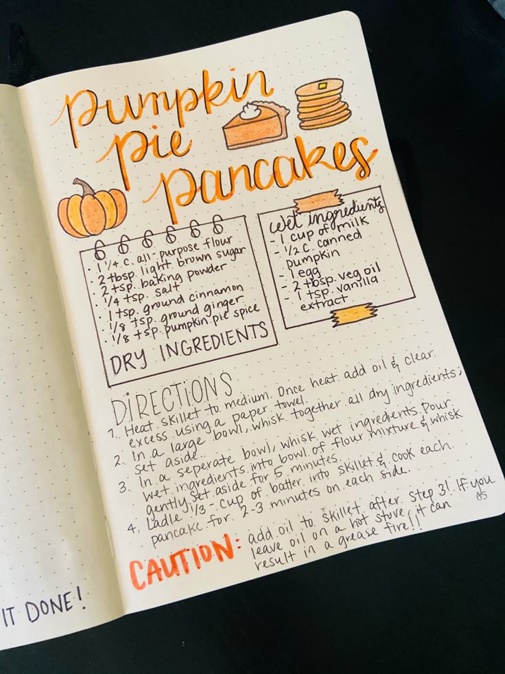 Start a Fall Recipe Journal