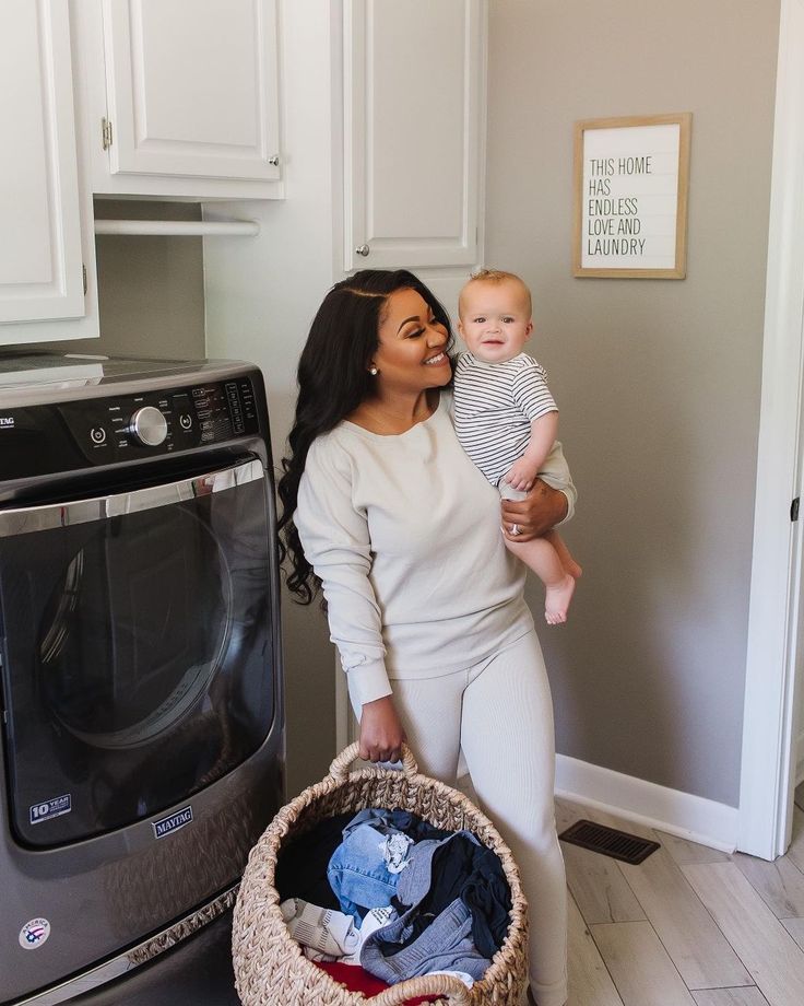 first time mom doing laundary