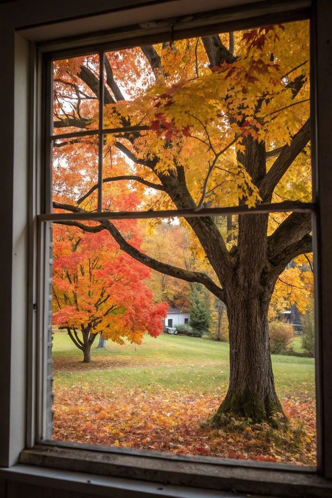 Autumn Window Scene