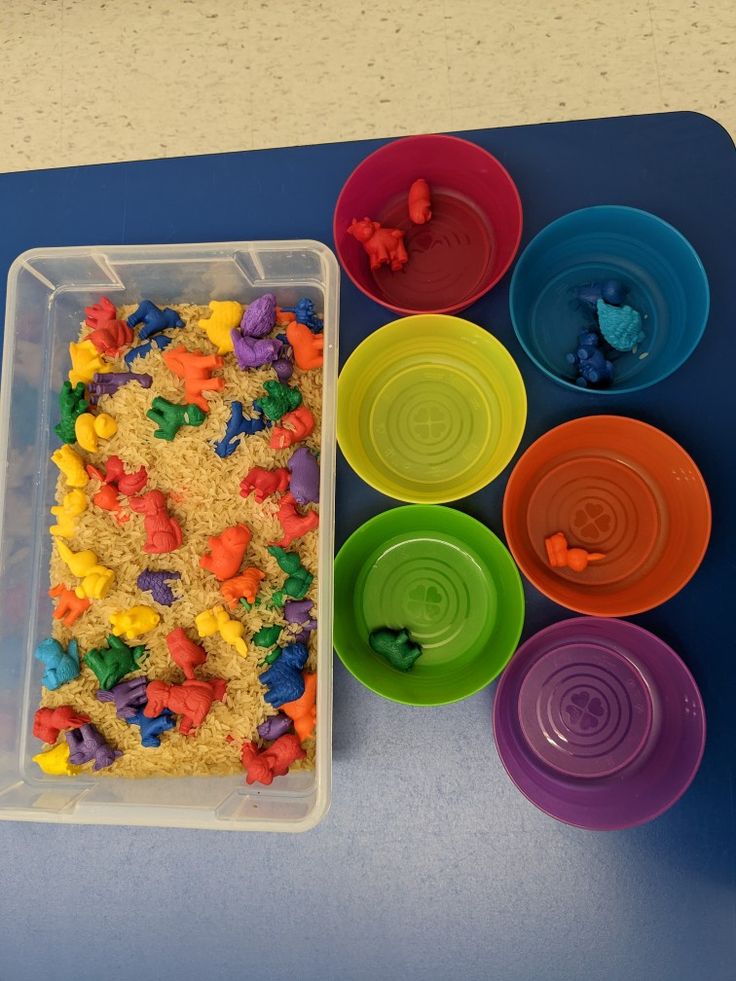 Color Sorting Sensory Bin