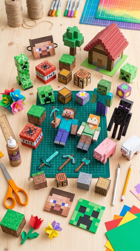 Creative Minecraft Paper Craft Templates for Kids and Beginners