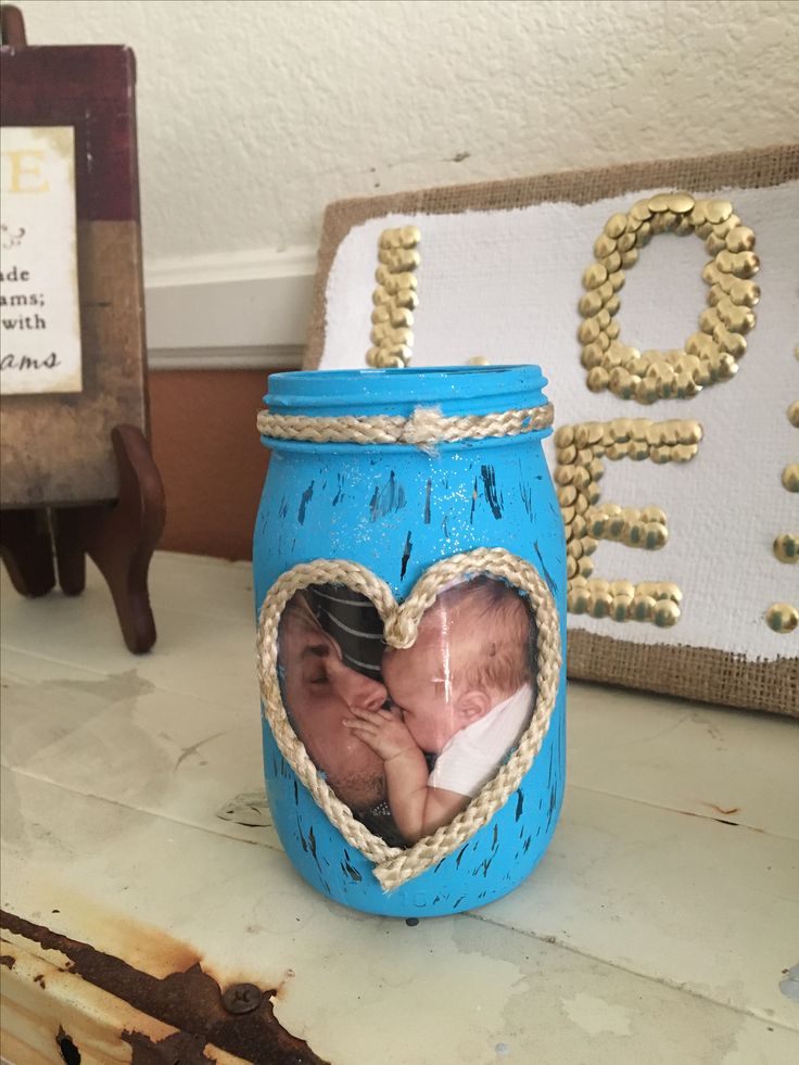 Mason Jar Photo Display