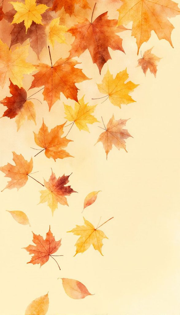 Minimalist Falling Leaves