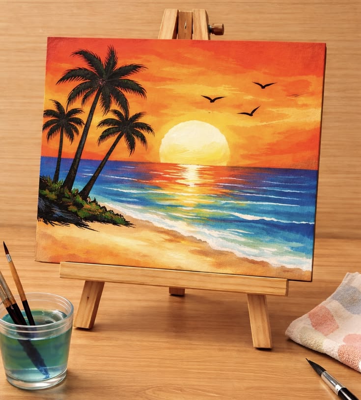 Ocean Sunset Painting
