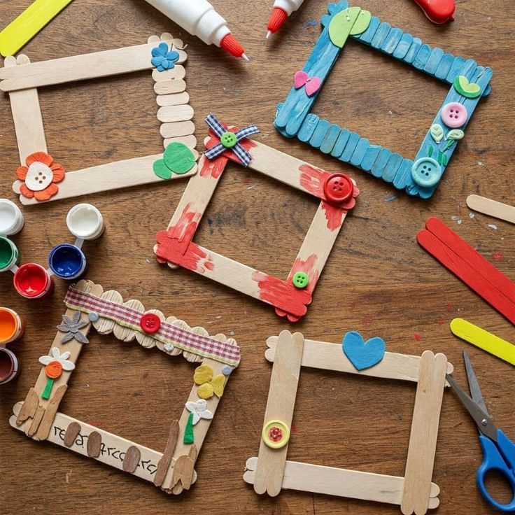 Popsicle Stick Picture Frames