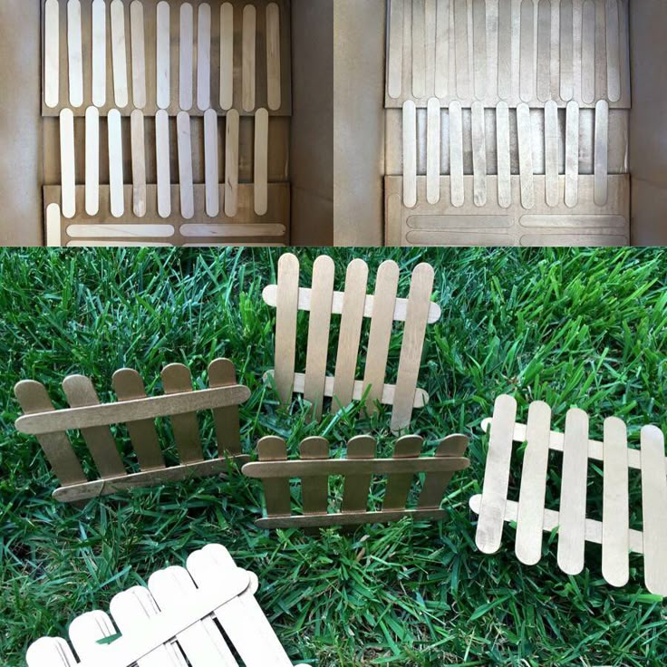 Popsicle Stick Mini Fence