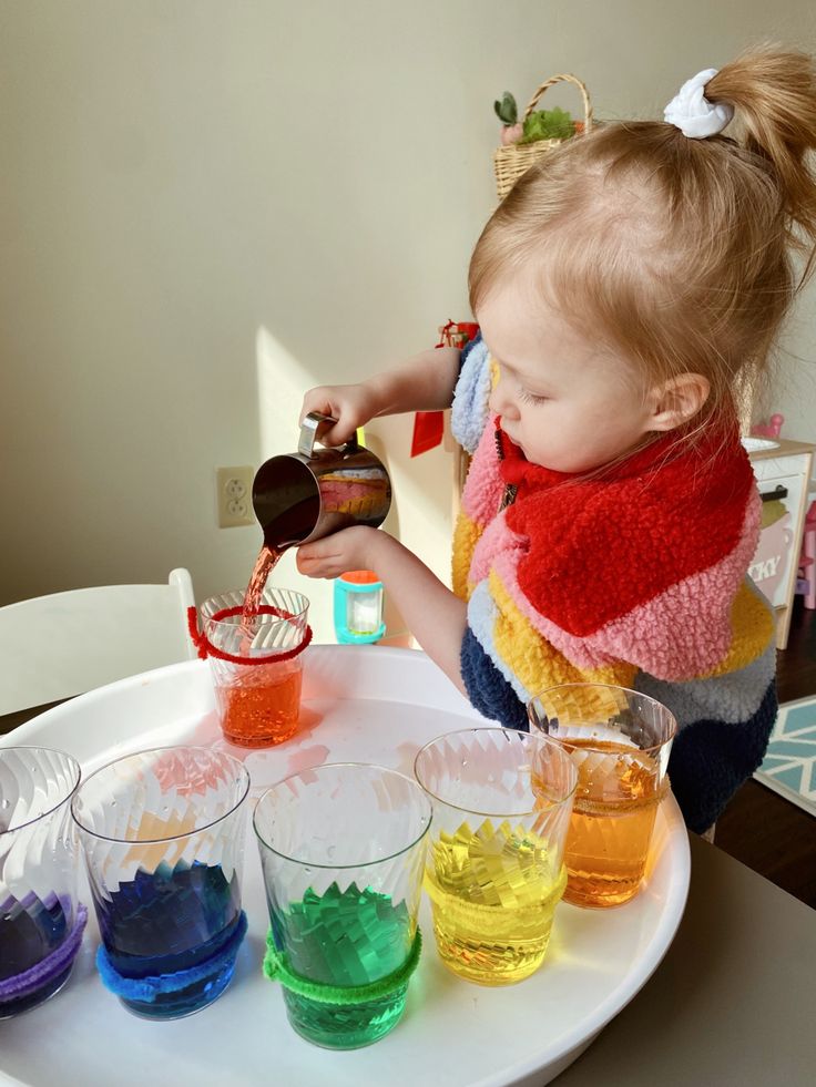 Rainbow Water Sensory Bin