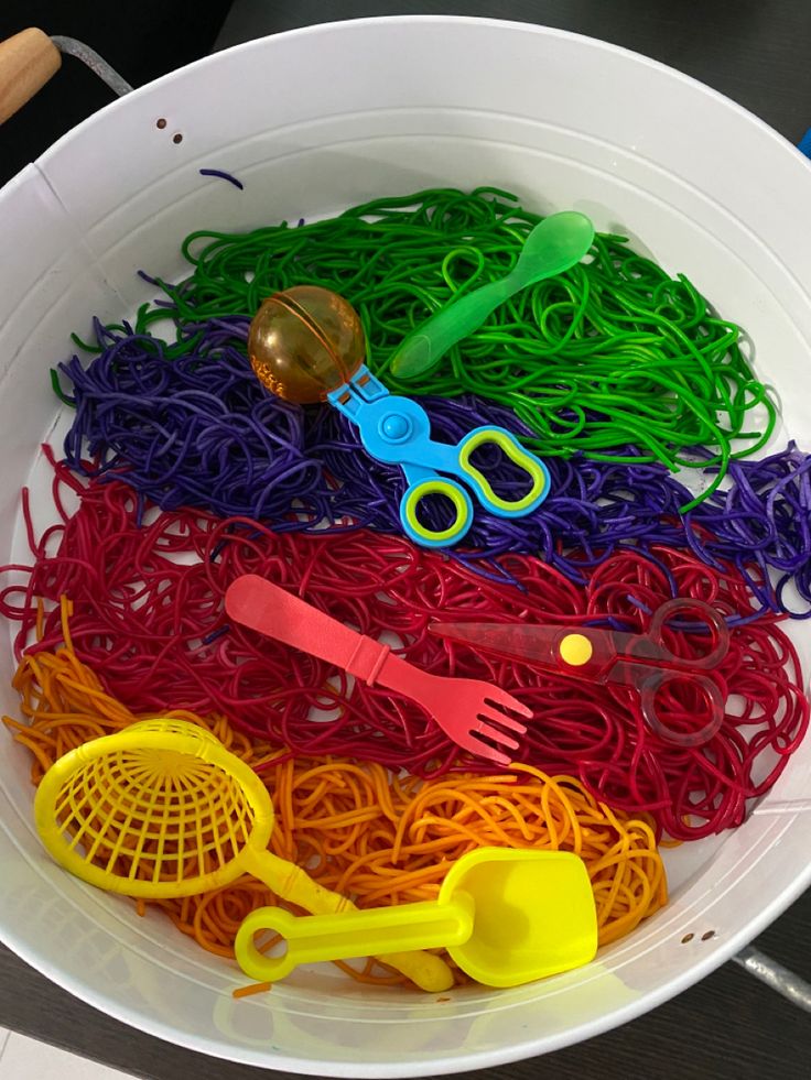  Pasta Sensory Bin