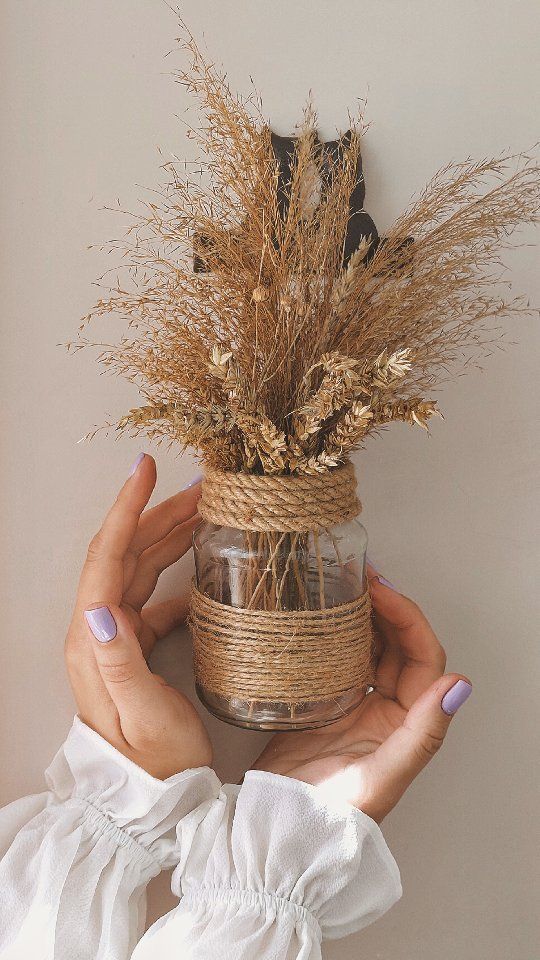 Twine Wrapped Mason Jar