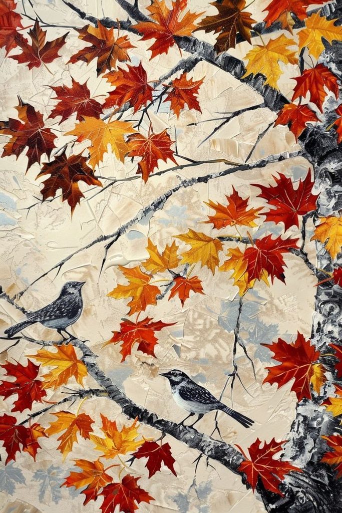 Watercolor Autumn Branches