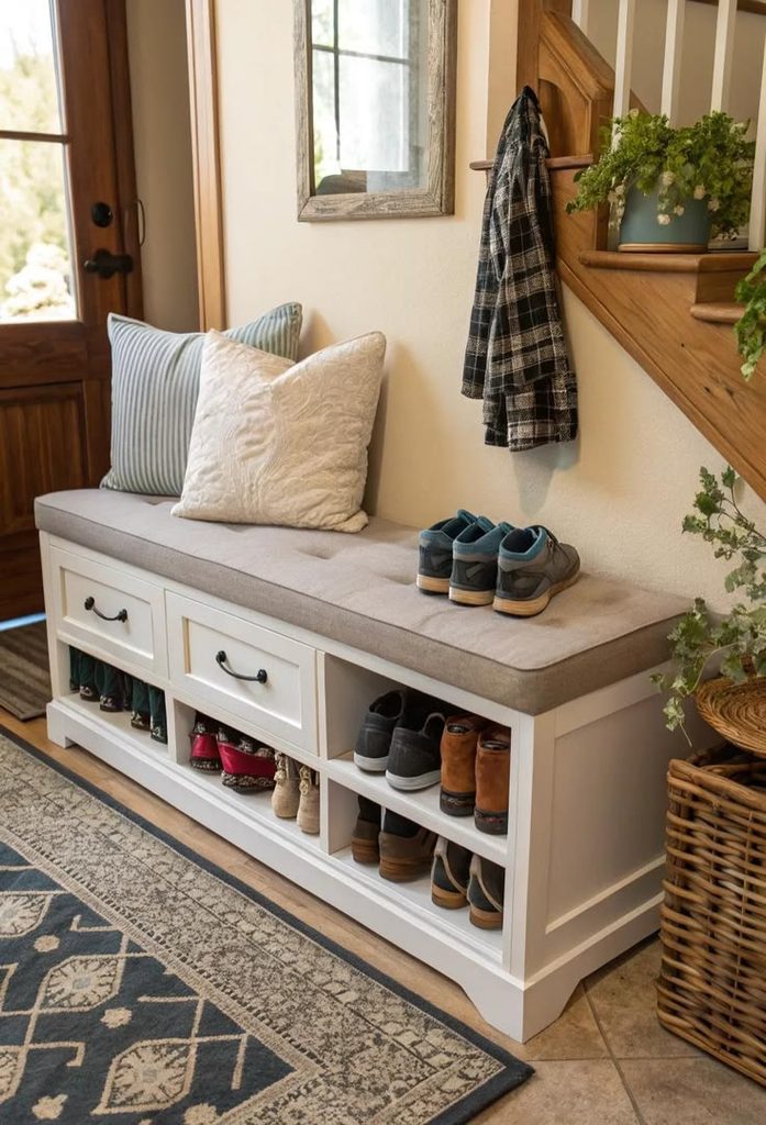 Add a Shoe Bench With Storage