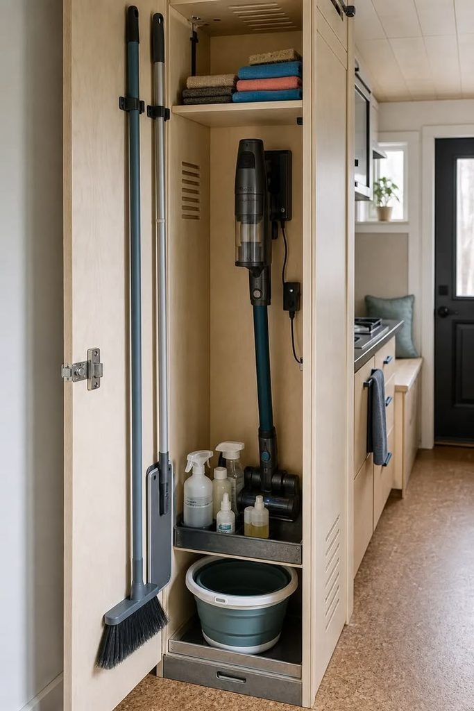 Add a Small Cleaning Supplies Cabinet
