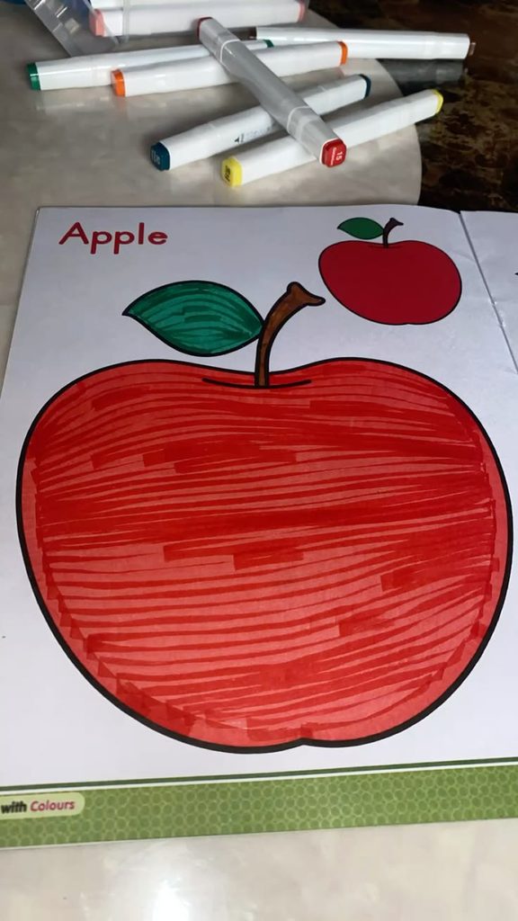Apple Coloring Craft