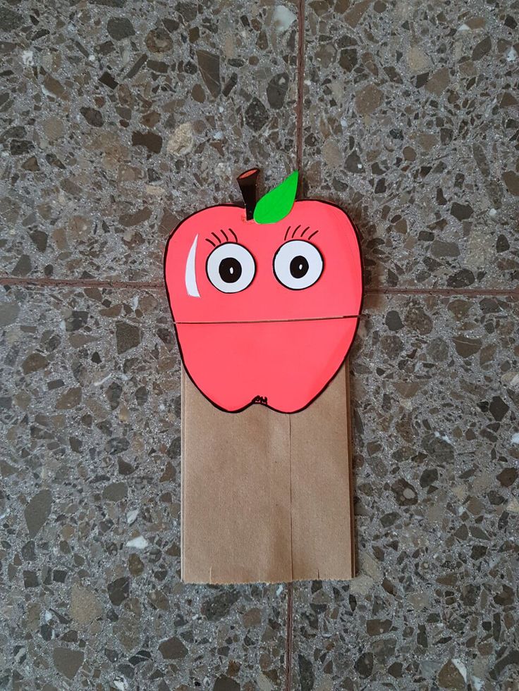 Apple Paper Bag Puppet
