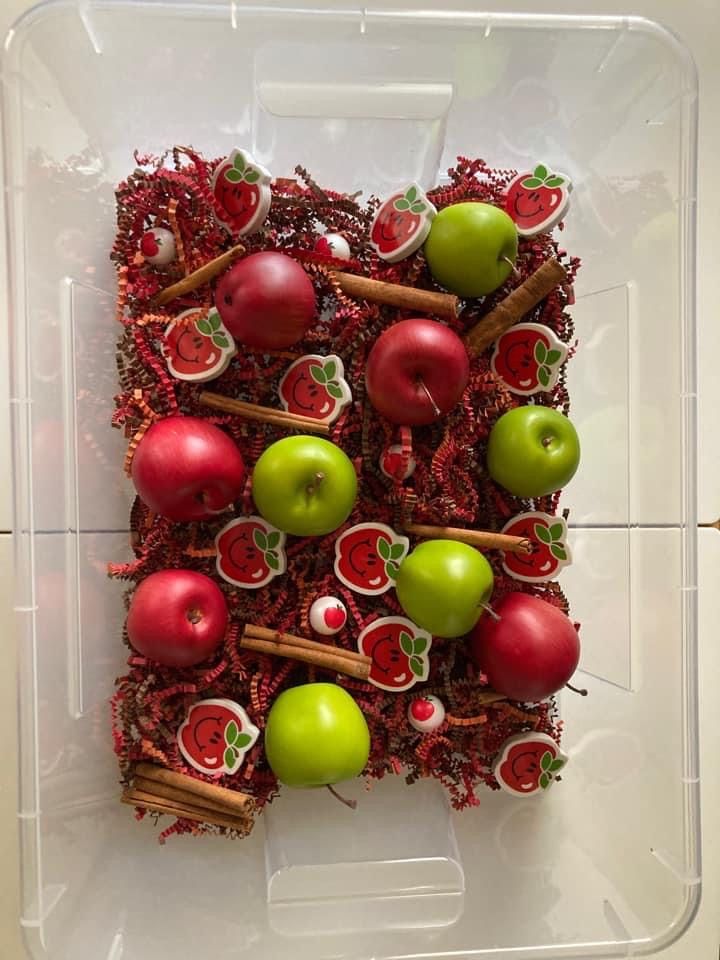Apple Sensory Bin