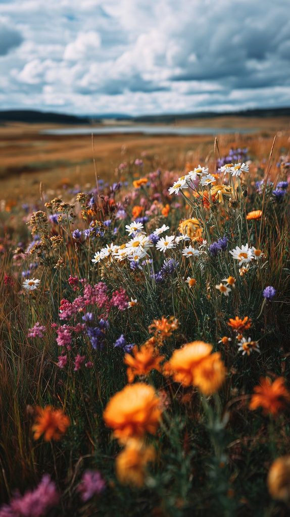 Autumn Meadow With Wildflowers