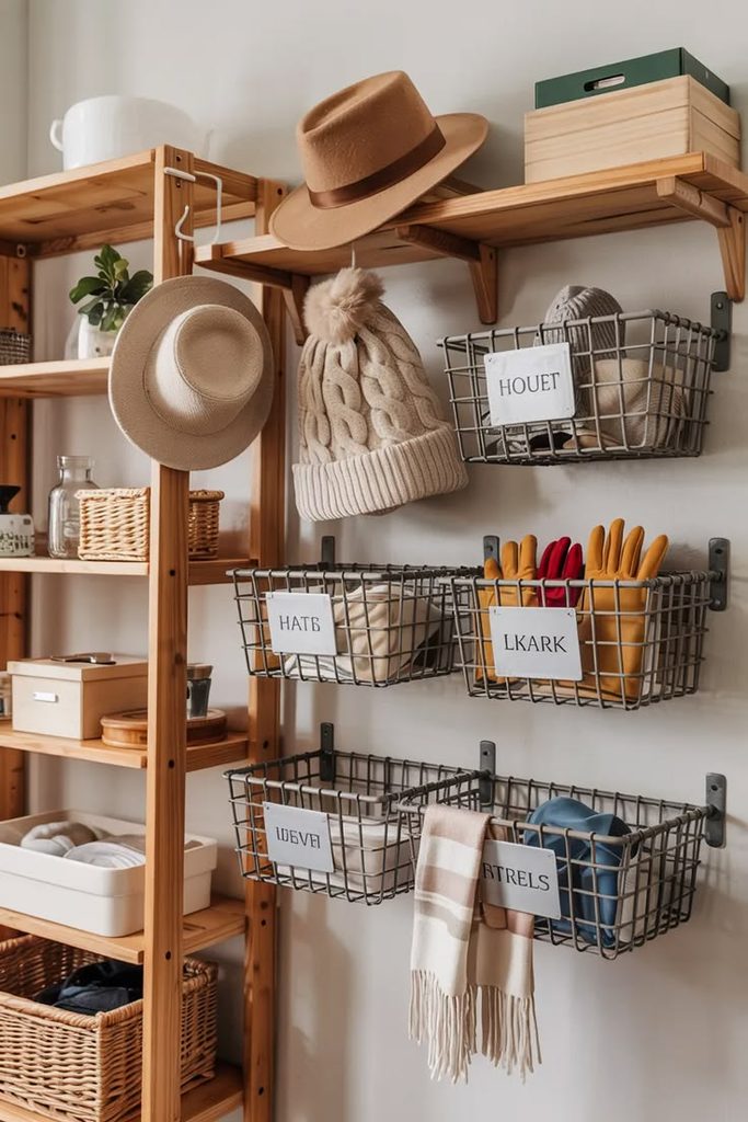 Create a Dedicated Hat and Glove Basket
