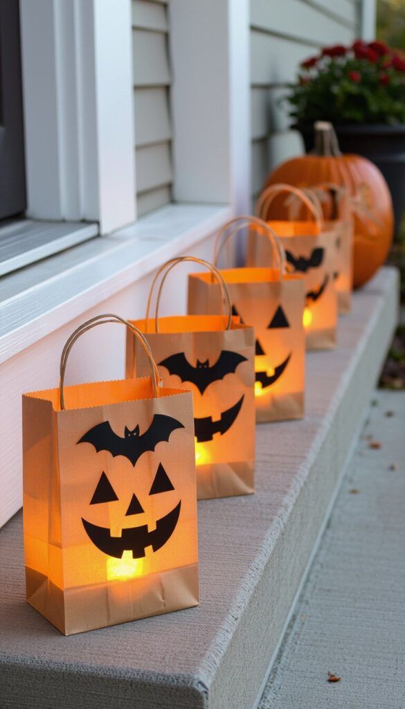 Paper Bag Pumpkin Lanterns