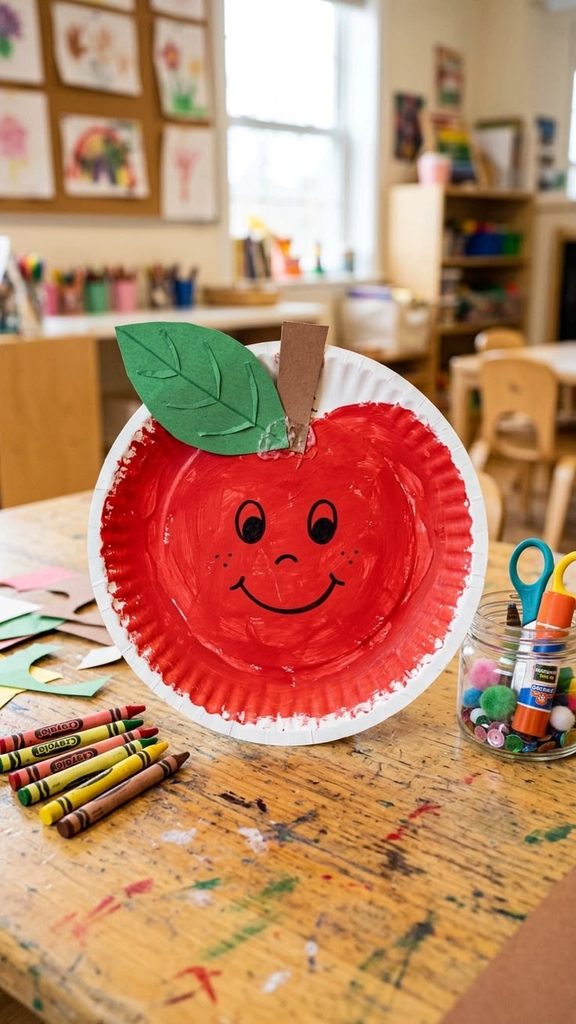 Paper Plate Apple Craft