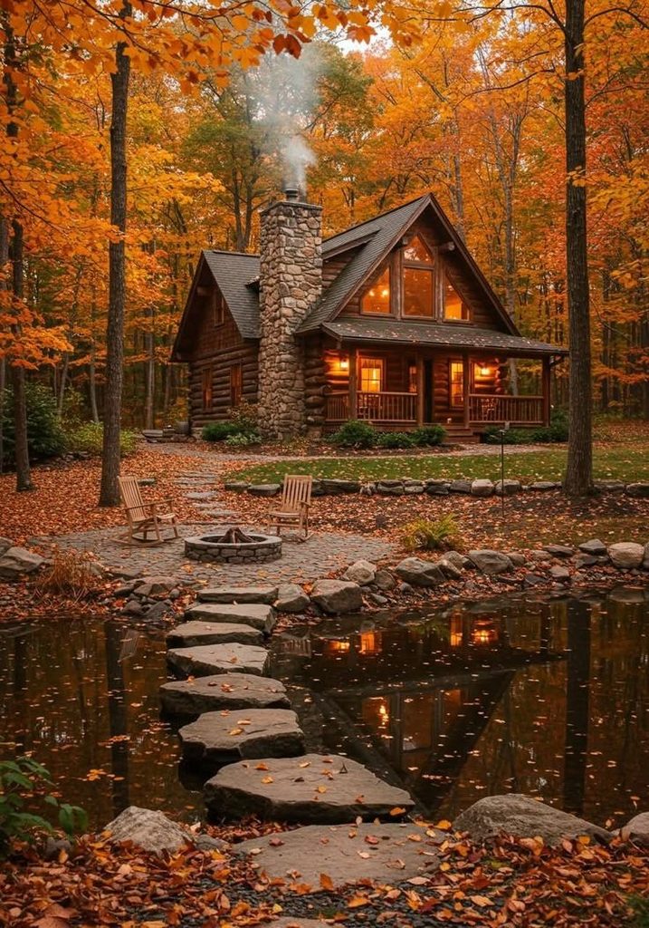 Rustic Autumn Cabin