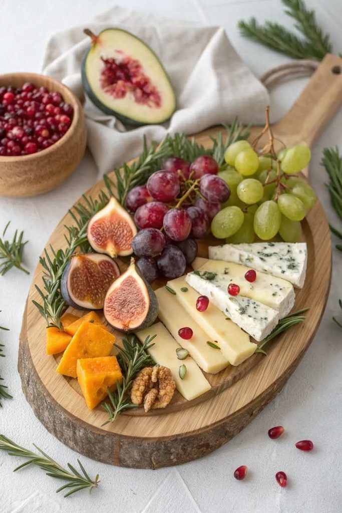 Try a Wooden Serving Board Centerpiece