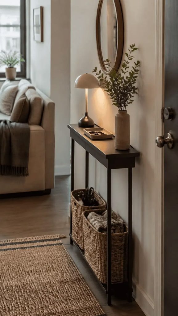 Use a Narrow Console Table