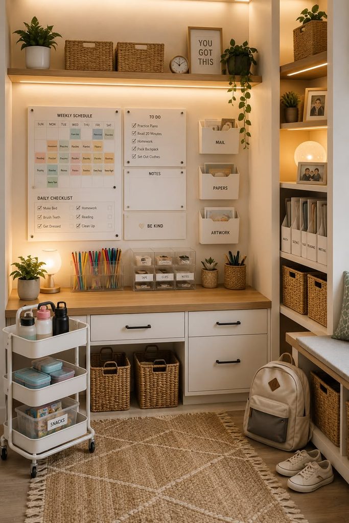 A Command Center With a Dedicated Homework Station