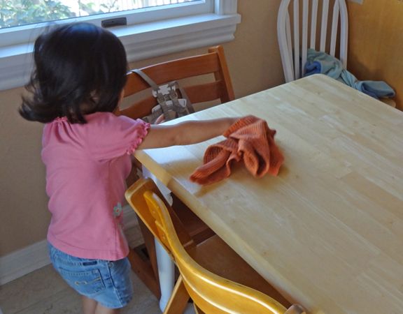 Cleaning a Table