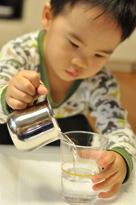 Pouring Water Between Cups