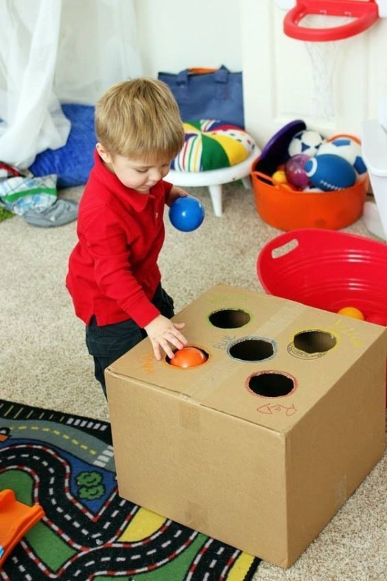 Pushing Large Balls Through a Box Opening