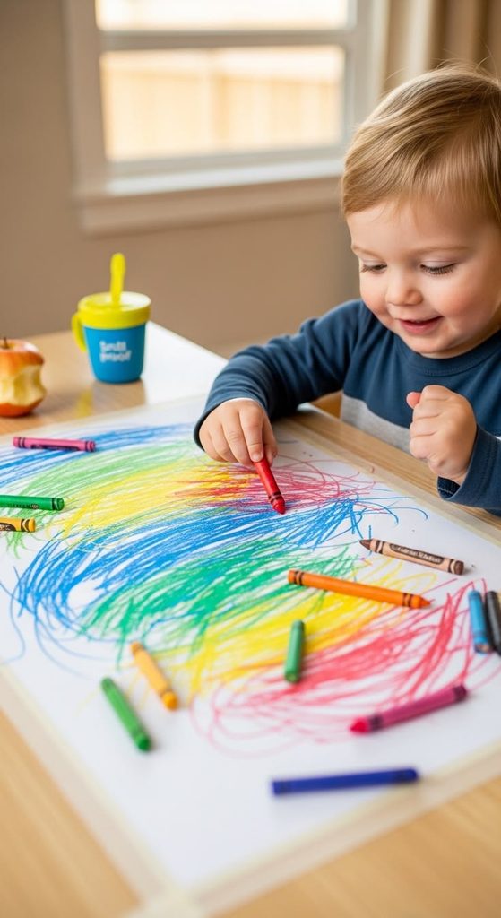 Scribbling With Chunky Crayons