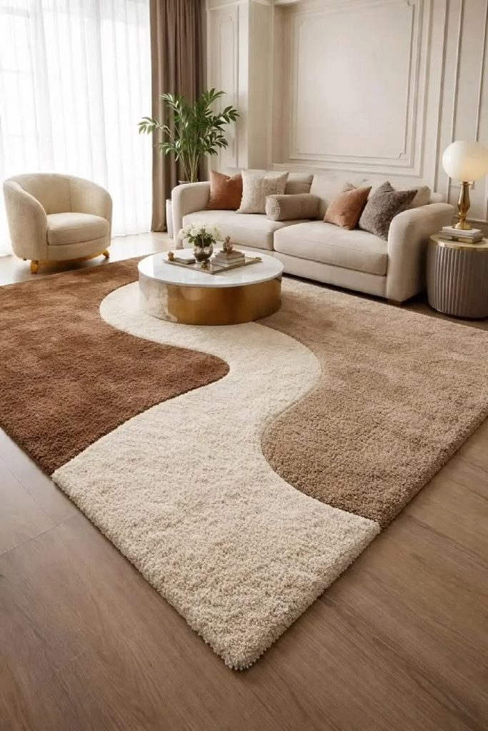 Use a Large Area Rug to Define Your Living Space