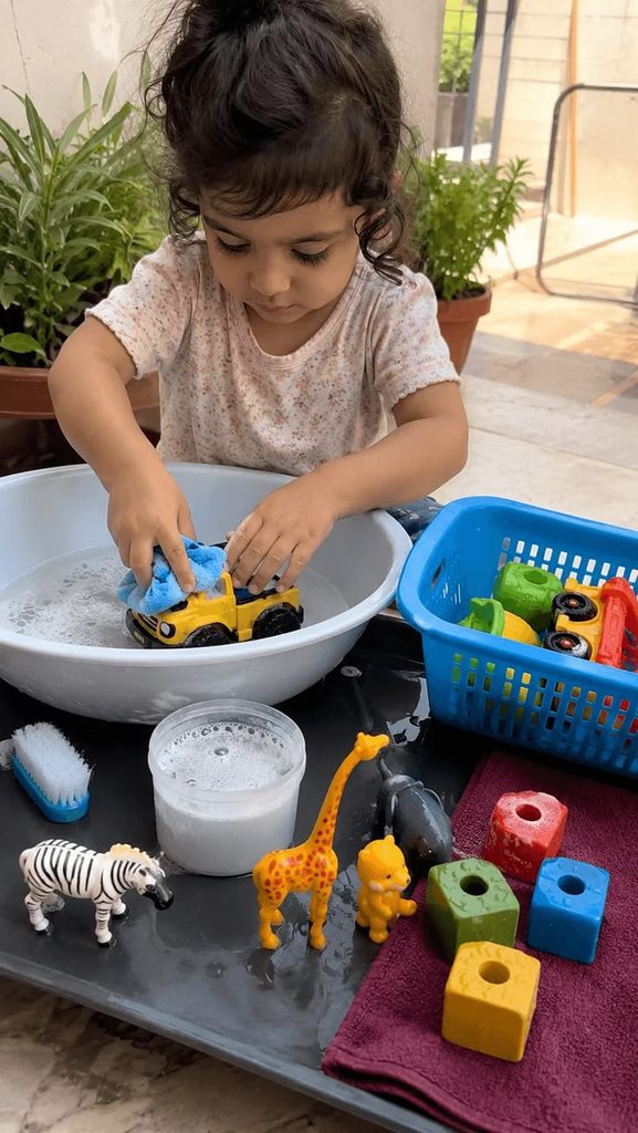 Washing Plastic Toys